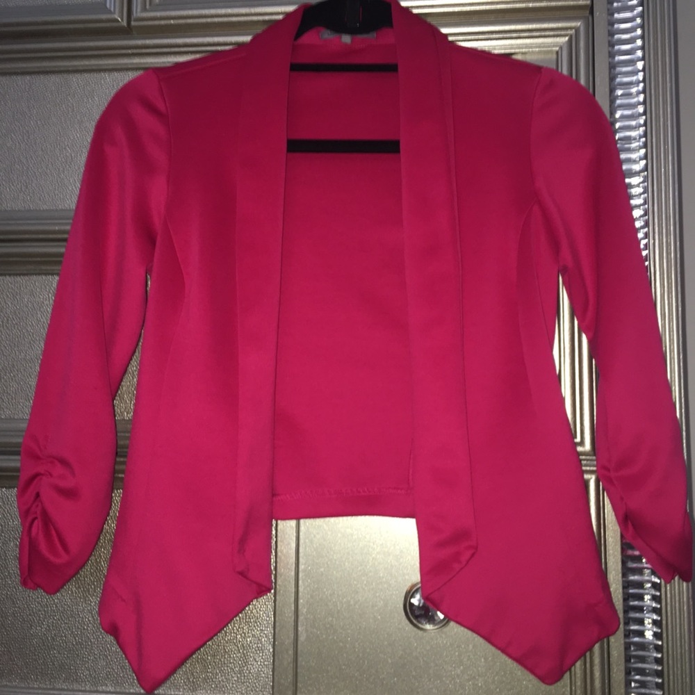 Hot pink blazer size xs